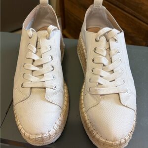 ANTONIO MELANI Cream White Espadrille Sneaker